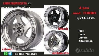 Cerchi Turbo II 6x14 4x98 et25 Fiat Lancia Alfa