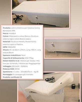 lettino elettrico per Estetica centro benessere 