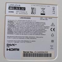 TV UPPLEVA 46" NON FUNZIONANTE