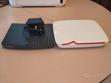 DUE MODEM ROUTER TIM TELECOM+1 ALIMENTATORE.