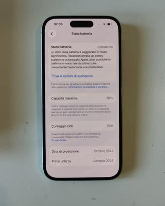 iPhone 15 128gb verde chiaro