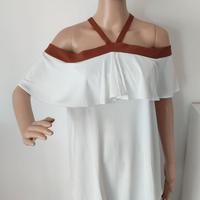 Completo Bianco e tabacco  Simonetta