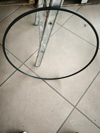 Pannello rotondo in vetro diam 50 cm con 3 fori