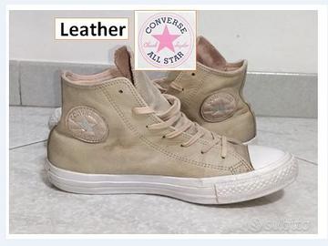 Sneakers Converse All Star Ctas Hi Beige Pelle 38