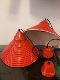 lampade da soffitto vintage in metallo smaltato