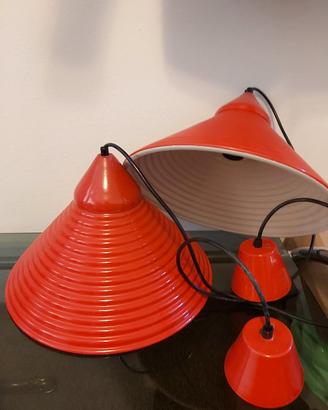 lampade da soffitto vintage in metallo smaltato