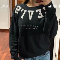 Felpa nera levi’s donna xs con glitter