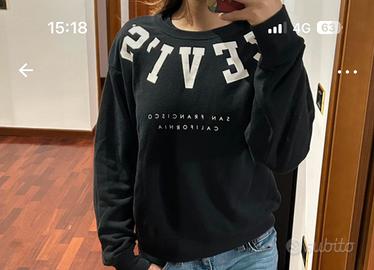 Felpa nera levi’s donna xs con glitter