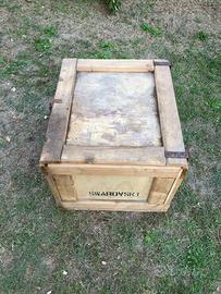 Baule cassa in legno Swarovski