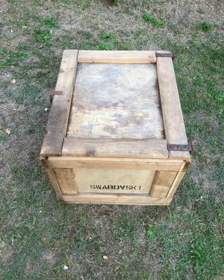 Baule cassa in legno Swarovski