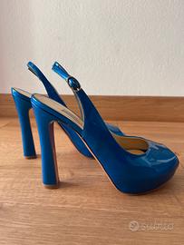 Sandali Roberto Festa laminato blu vernice