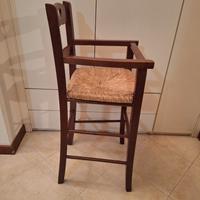Sgabello alto in legno per bambini