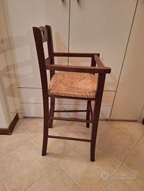 Sgabello alto in legno per bambini