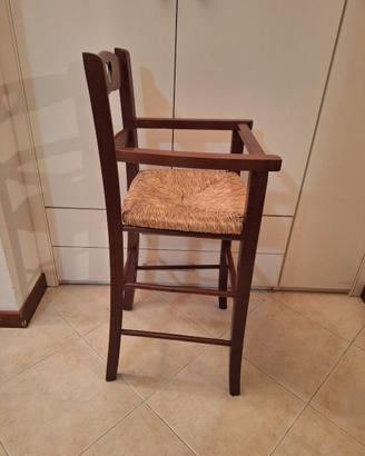 Sgabello alto in legno per bambini