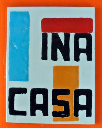 INA CASA - FORMELLA ARTISTICA VINTAGE ANNI 50