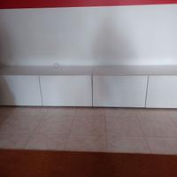 Mobile bianco ikea LAXVIKEN BESTA porta tv