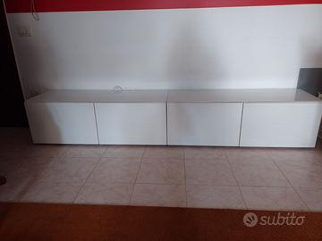 Mobile bianco ikea LAXVIKEN BESTA porta tv