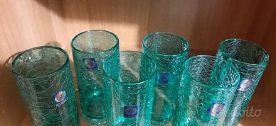 Set RARO 6 bicchieri originali in vetro di Murano 