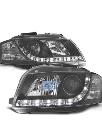 FARI AUDI A3 8P LUCE DIURNA REALE FONDO NERO