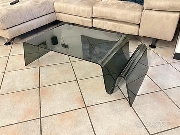 Tavolo vetro nero da salotto