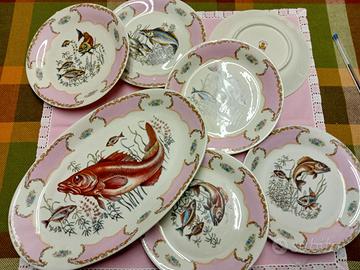 SERVIZIO DA PESCE PORCELLANA  "R"