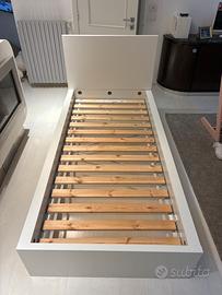Letto ikea Malm  90x200 come nuovo BIANCO