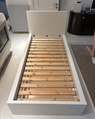 Letto ikea Malm  90x200 come nuovo BIANCO