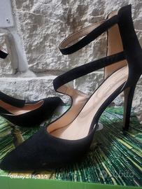 Sandali donna nero tacco cm 10 _ numero 40