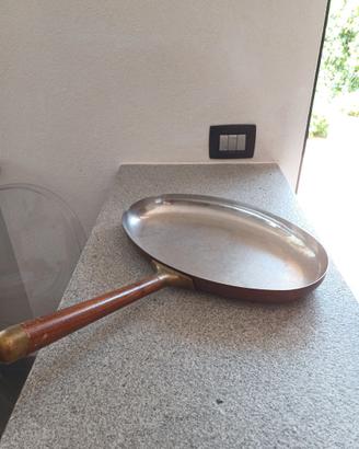 Padella in RAME salta pasta ovale 40cm