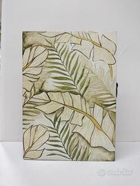 Scatola portachiavi in legno e sughero dipinta