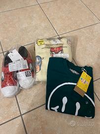 Pigiama e scarpe Marvel H&M e t-shirt Watabout