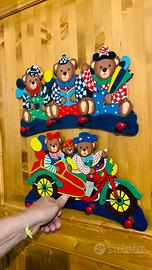 Attaccapanni cameretta bambino 2 pz