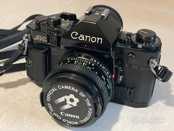 Canon A1 analogica a pellicola 35 tre lenti winder