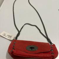 Borsa piccola in ecopelle colore rosso Cinti.Nuova