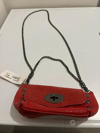 Borsa piccola in ecopelle colore rosso Cinti.Nuova