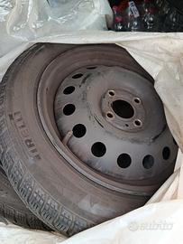 cerchi acciaio Nissan Micra + gomme invernali