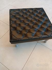 Tavolino Pouf Chesterfield Vera Pelle 