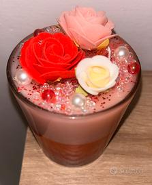 Candela decorativa - Love Golden Rose