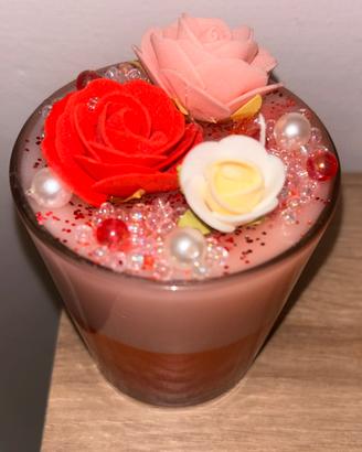 Candela decorativa - Love Golden Rose