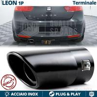 TERMINALE di Scarico OVALE Nero per SEAT LEON 1P