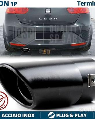 TERMINALE di Scarico OVALE Nero per SEAT LEON 1P