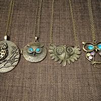 Collana + Ciondolo a forma di Gufo (6 Modelli)