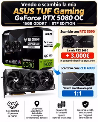 ASUS TUF GAMING RTX5080 OC 16 GB GDDR7.