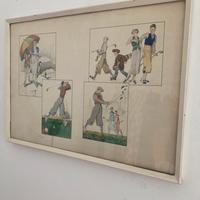 Stampa vintage golfisti
