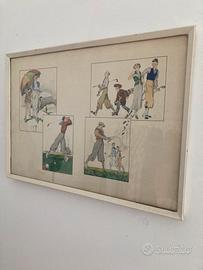 Stampa vintage golfisti