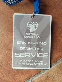Calcio San Marino - Danimarca pass usato UEFA 