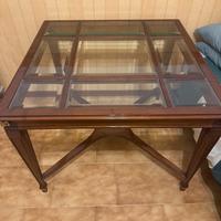 Tavolo legno e vetro