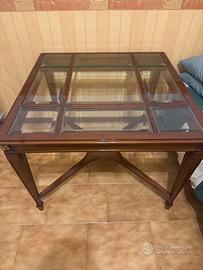 Tavolo legno e vetro