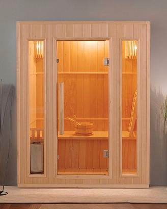 Sauna Finlandese 3 Posti NUOVA 153x110x190 cm