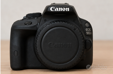 Canon EOS 100D con batteria, caricatore e custodia